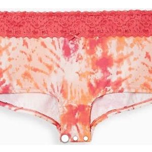 TORRID ORANGE TIE DYE BOYSHORT PANTY SIZE 2 X